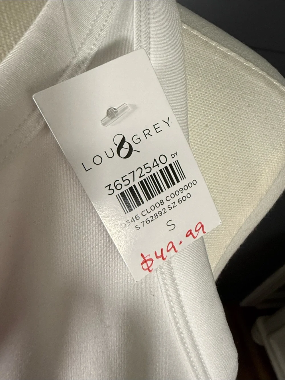 Lou & Grey White Half Zip Sleeveless Performance Dress NWT Size S